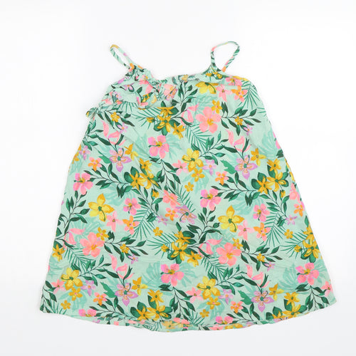 NEXT Girls Green Floral  Shift  Size 8 Years