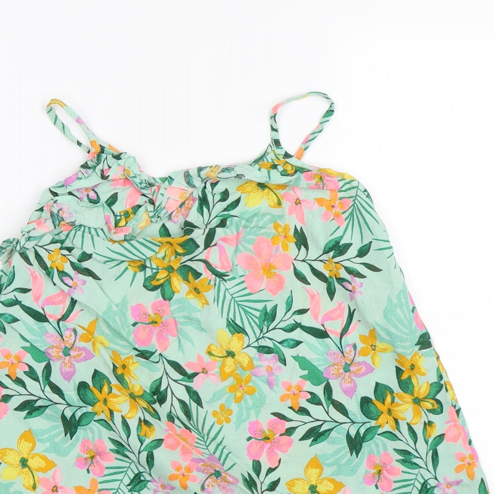 NEXT Girls Green Floral  Shift  Size 8 Years