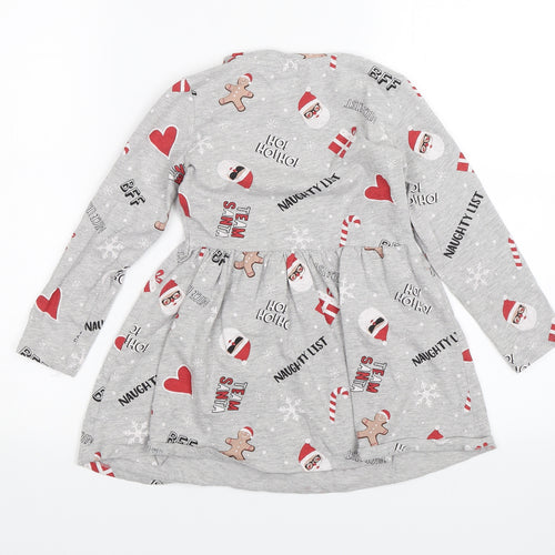Pep&Co Girls Grey   Shift  Size 6-7 Years  - Christmas