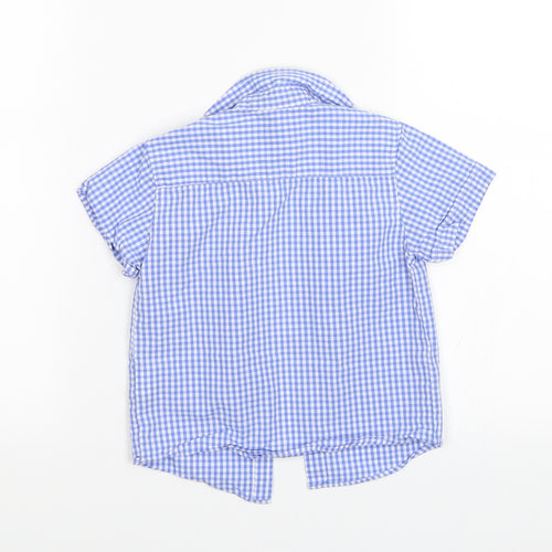 Primark Baby Blue Plaid  Basic Button-Up Size 18-24 Months