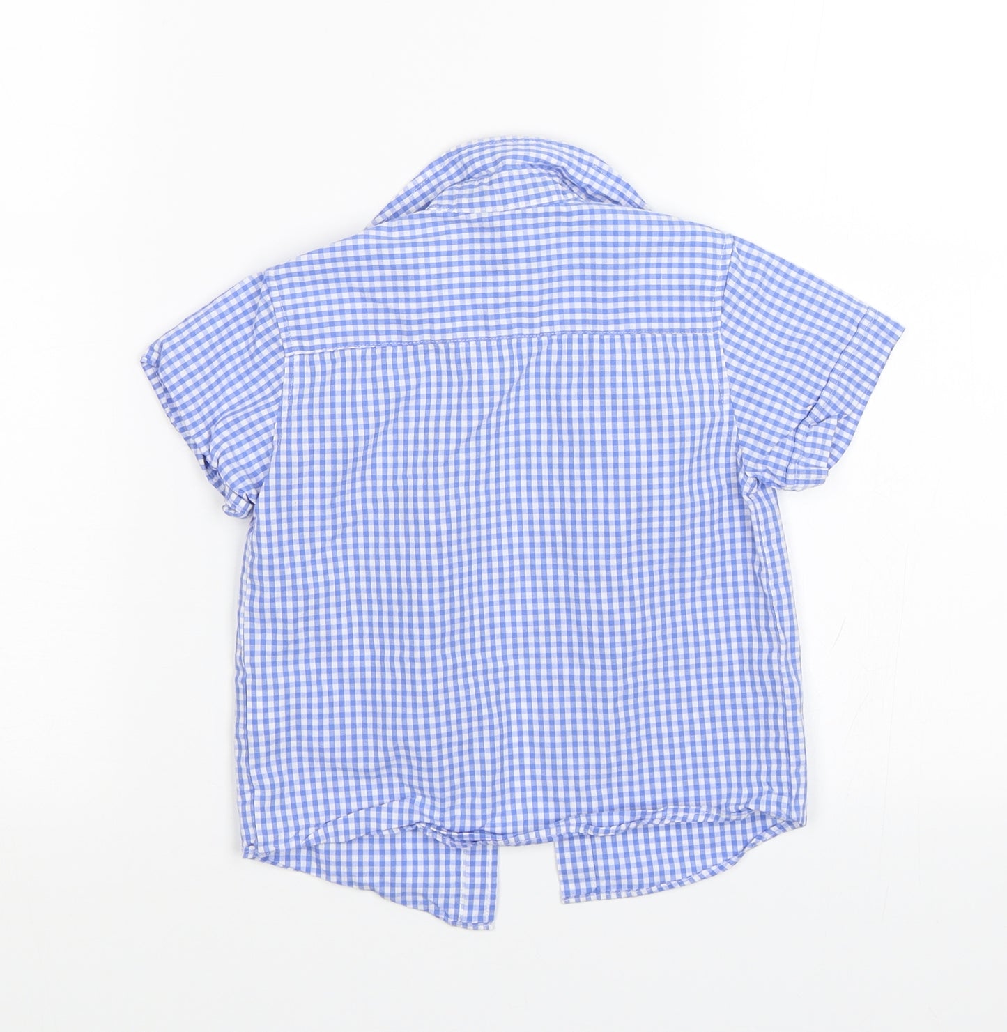 Primark Baby Blue Plaid  Basic Button-Up Size 18-24 Months