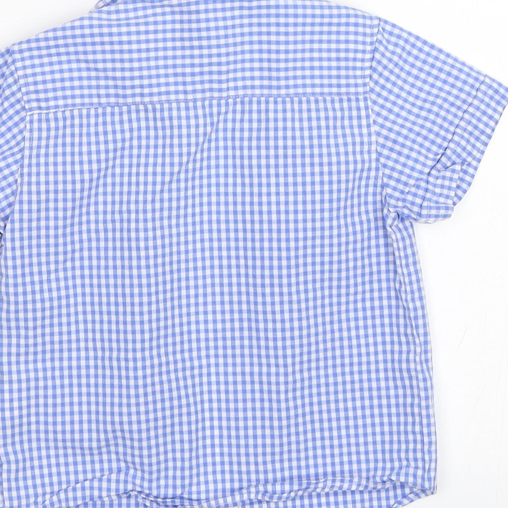 Primark Baby Blue Plaid  Basic Button-Up Size 18-24 Months