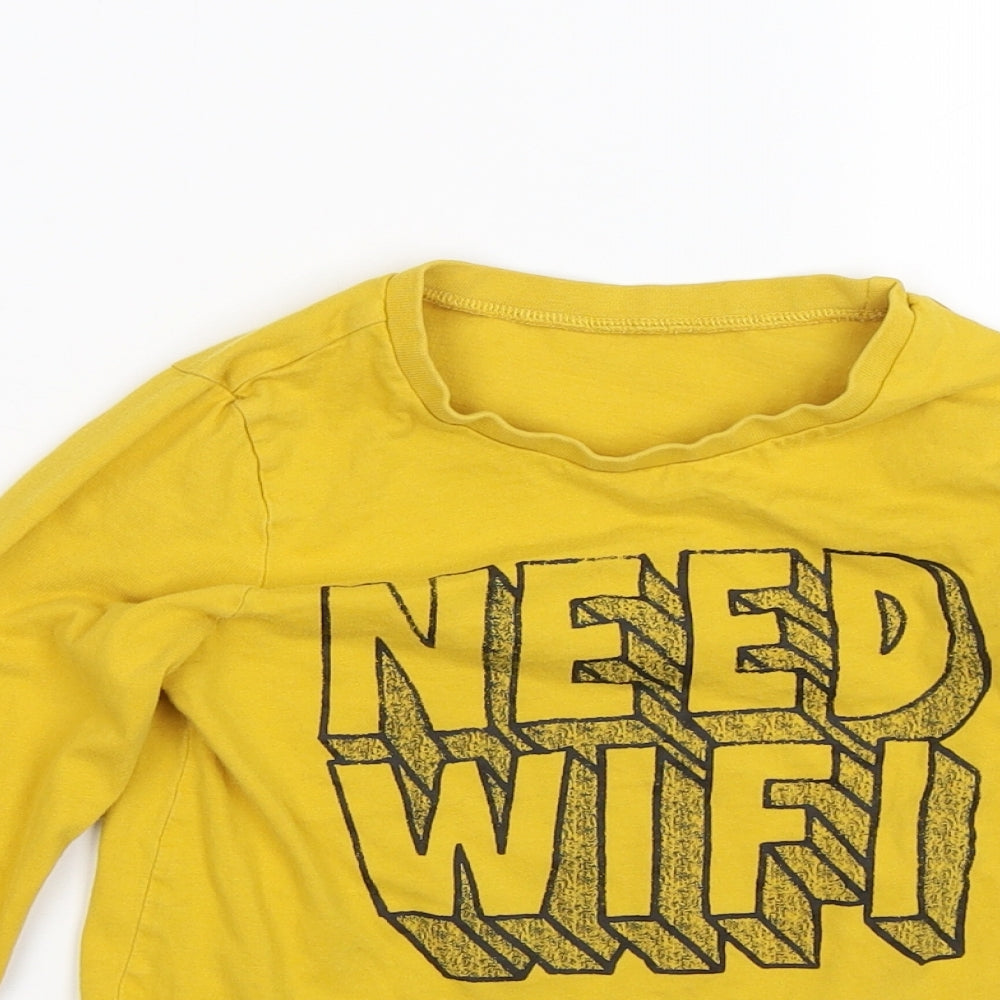 George Boys Yellow   Basic T-Shirt Size 5-6 Years  - Need WIFI
