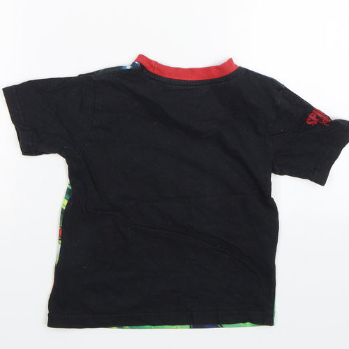 Character.com Boys Black   Basic T-Shirt Size 4 Years  - Spider Man