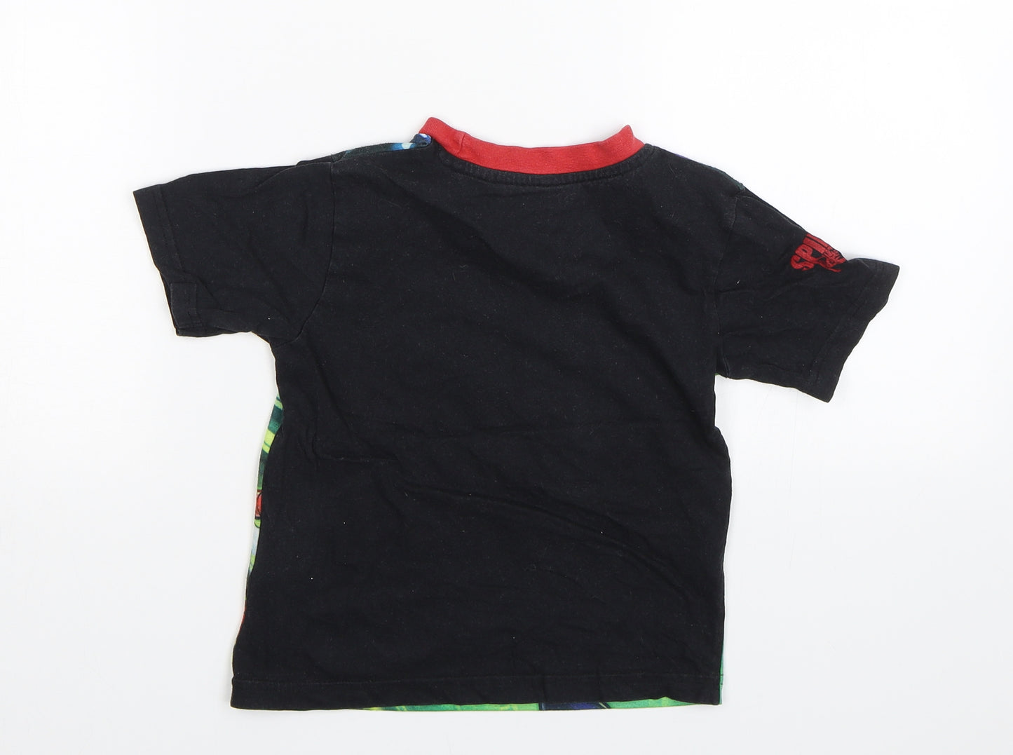 Character.com Boys Black   Basic T-Shirt Size 4 Years  - Spider Man