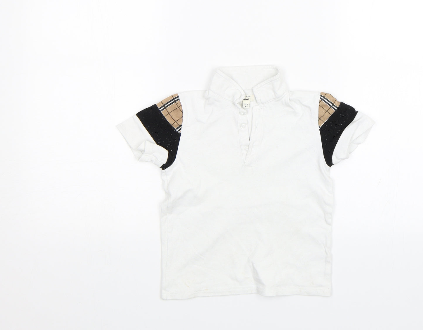 River Island Boys White   Basic Polo Size 3-4 Years