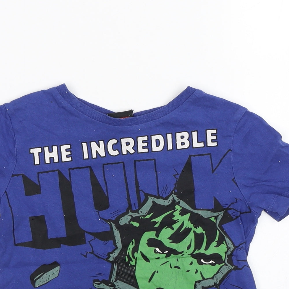 George Boys Blue   Basic T-Shirt Size 2-3 Years  - Marvel Hulk