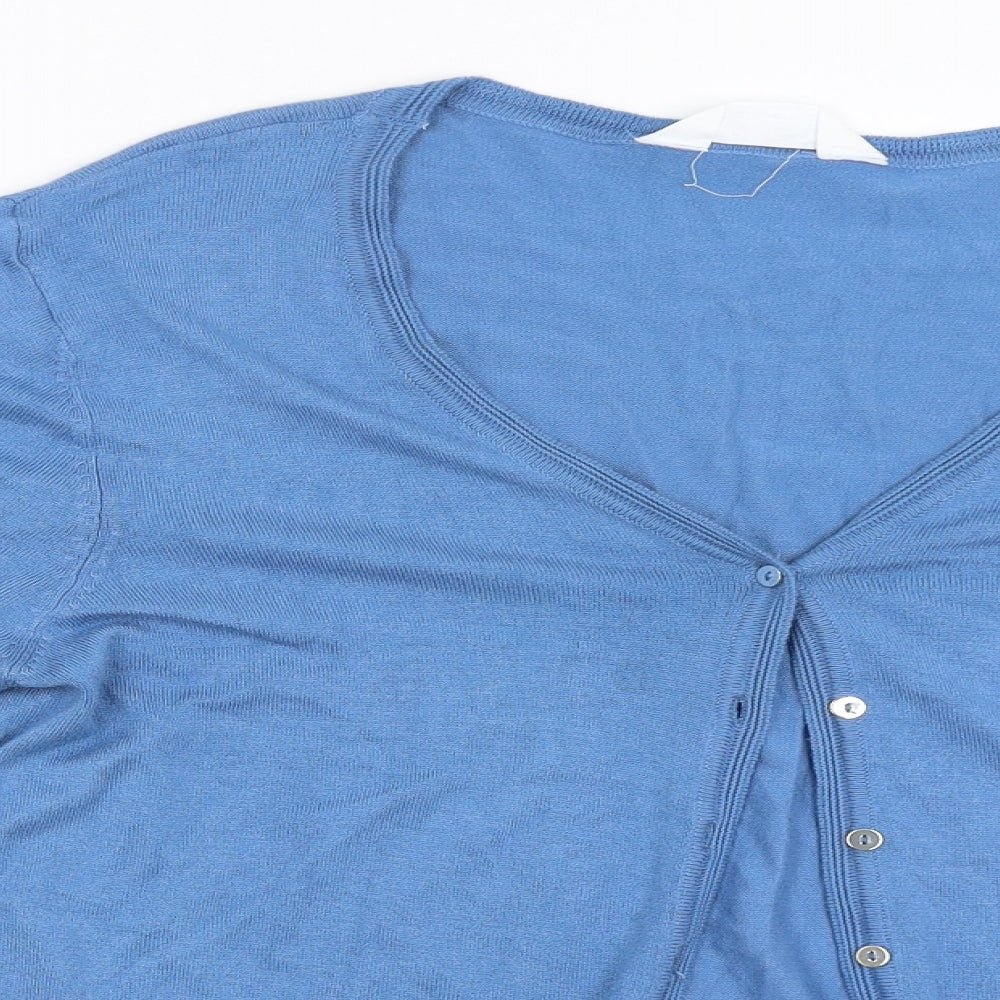 Primark Womens Blue   Cardigan Jumper Size L