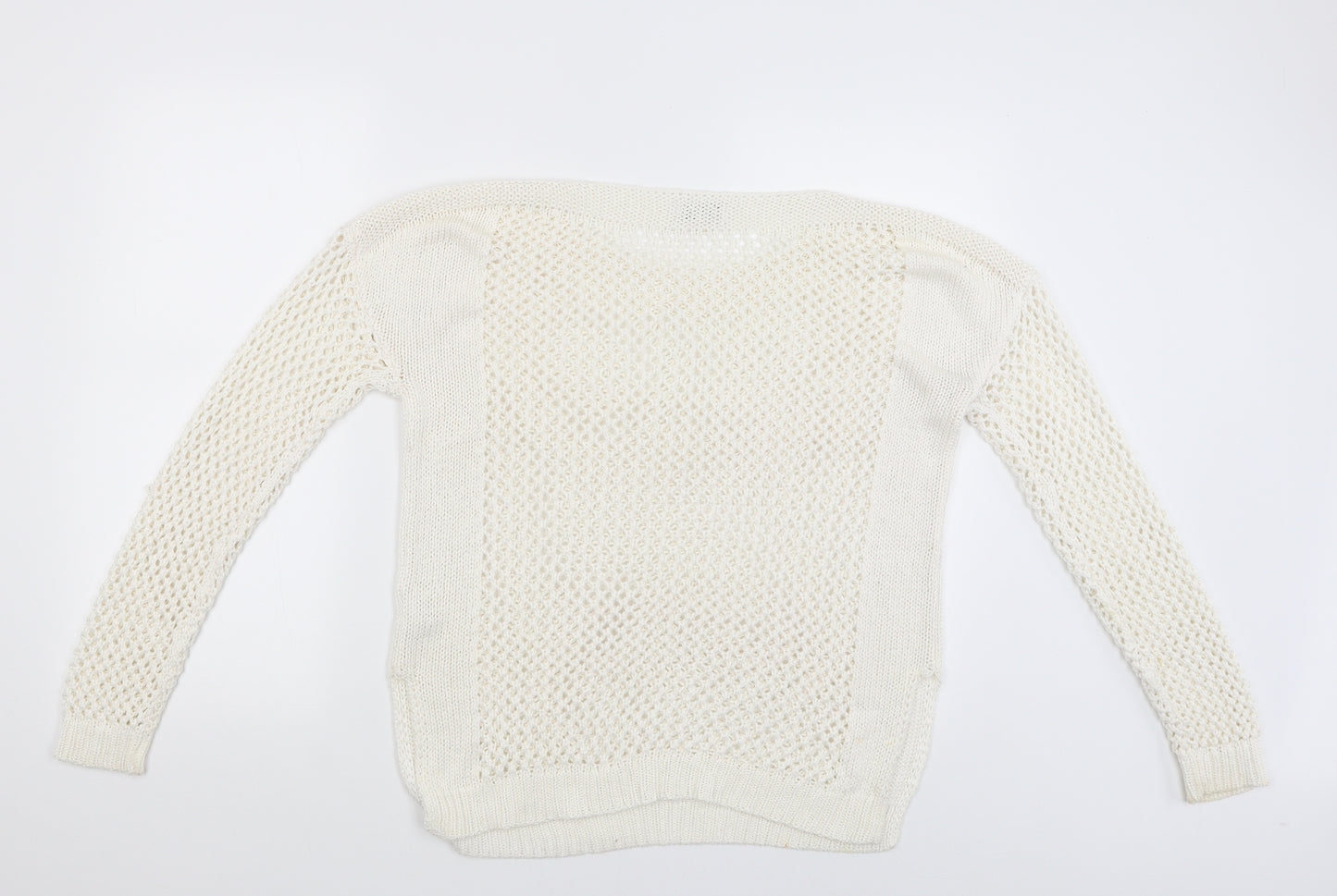 Papaya Womens White   Pullover Jumper Size M