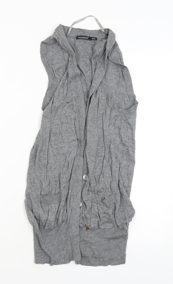 Atmosphere Womens Grey Cardigan Jumper Size 10