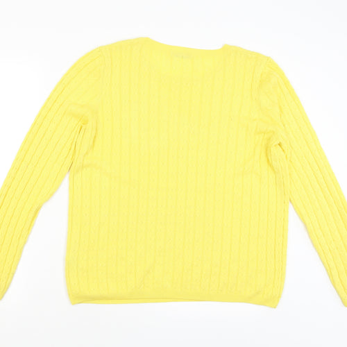 TU Womens Yellow   Pullover Jumper Size 14