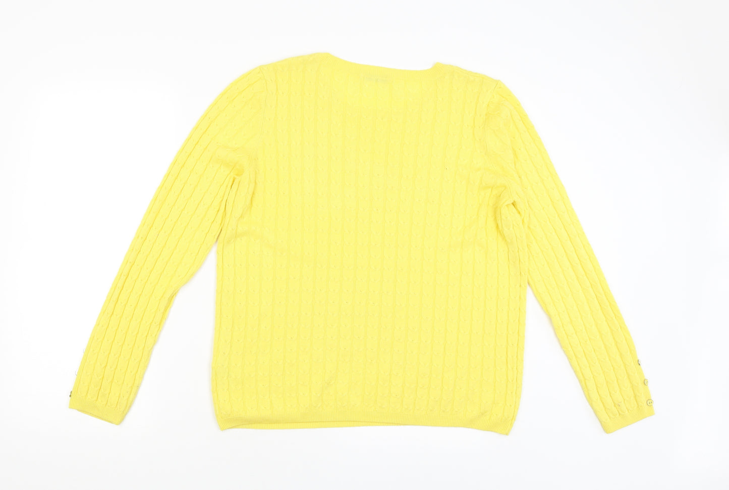 TU Womens Yellow   Pullover Jumper Size 14