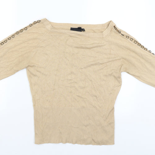 West one Womens Beige   Pullover Jumper Size 14