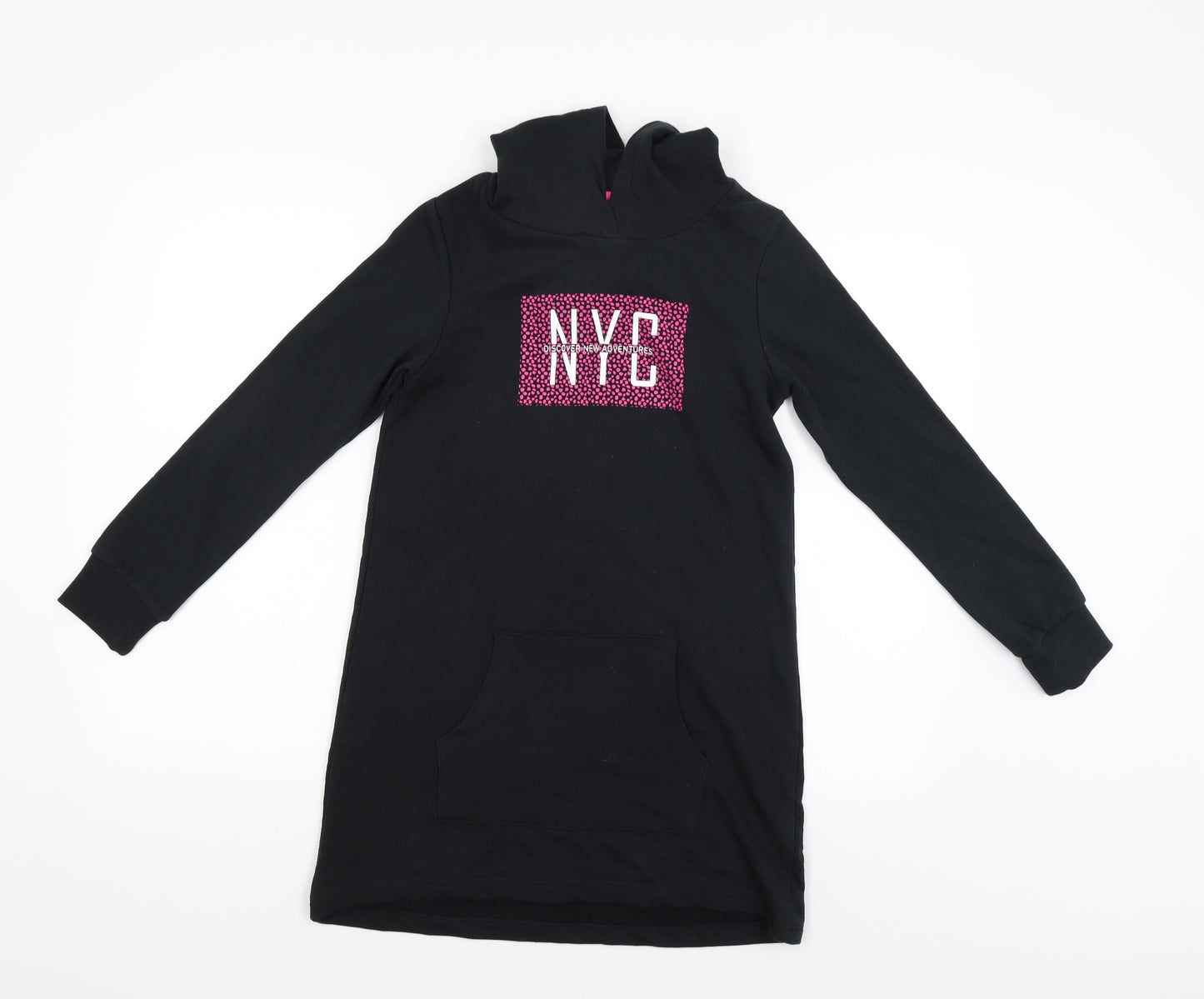 Pepperts Girls Black   Pullover Hoodie Size 11-12 Years  - New York
