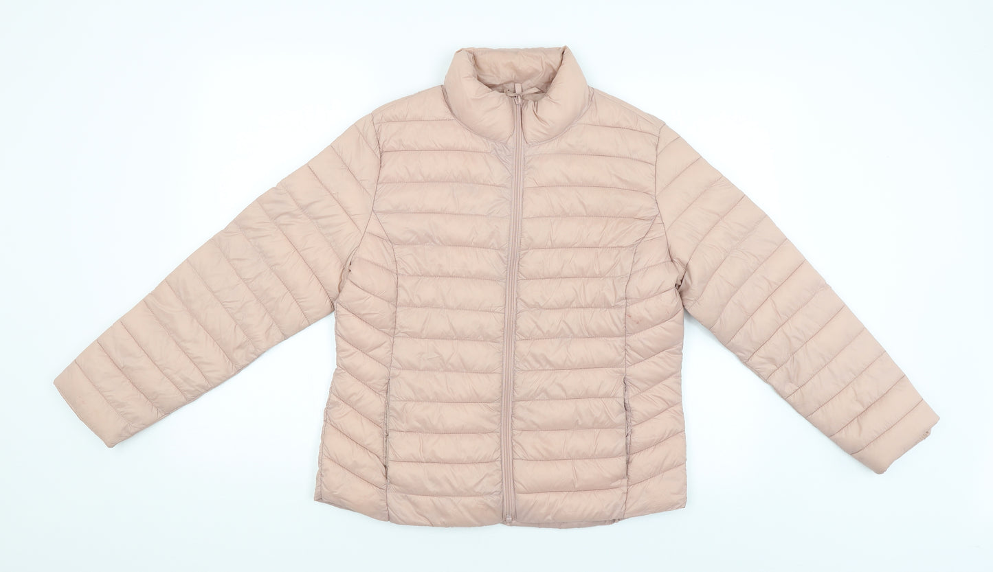 Primark Womens Pink   Bomber Jacket Coat Size M