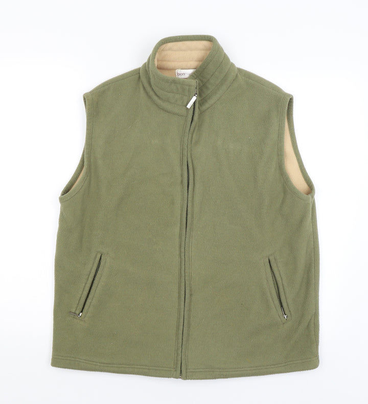 Bonmarché Womens Green   Full Zip Jumper Size M
