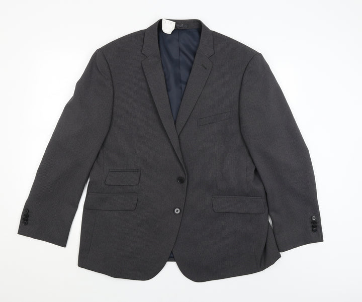TAYLOR&WRIGHT Mens Grey Striped Jacket Blazer Size 46