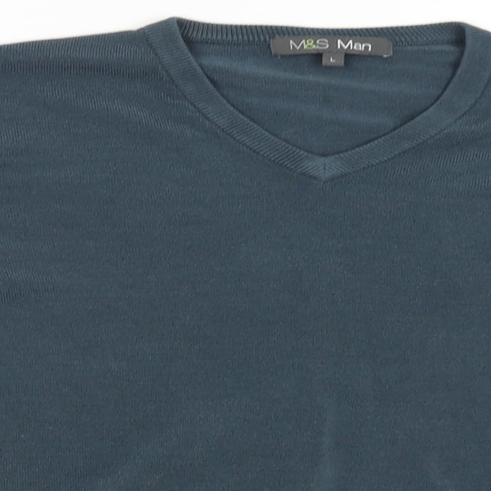 M&S Mens Gold   Pullover Jumper Size L