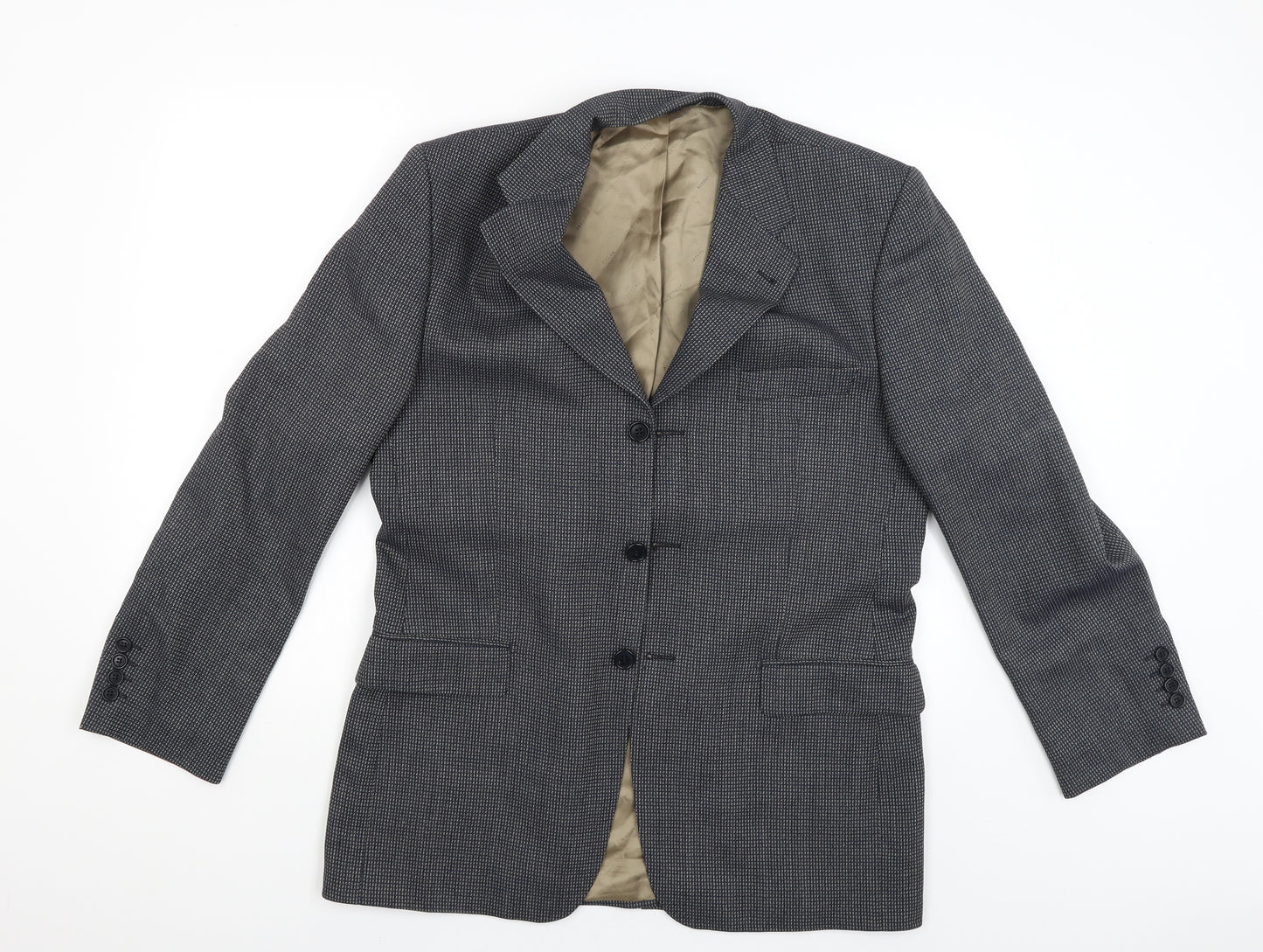Jaeger Mens Black Striped  Jacket Blazer Size 50