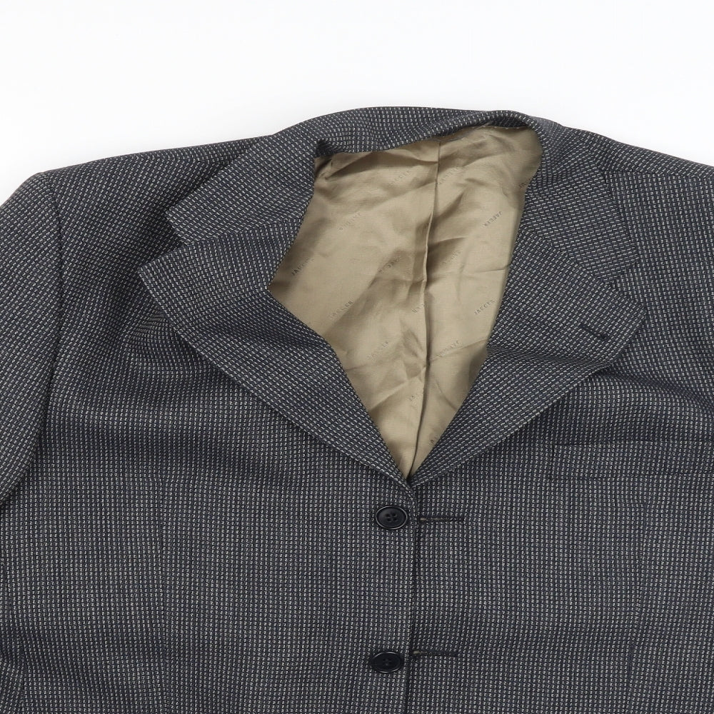 Jaeger Mens Black Striped  Jacket Blazer Size 50