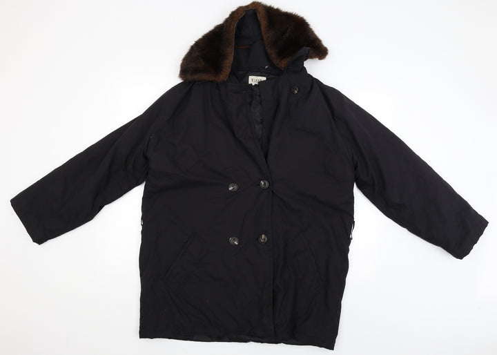 Vianni Womens Black Jacket Coat Size L