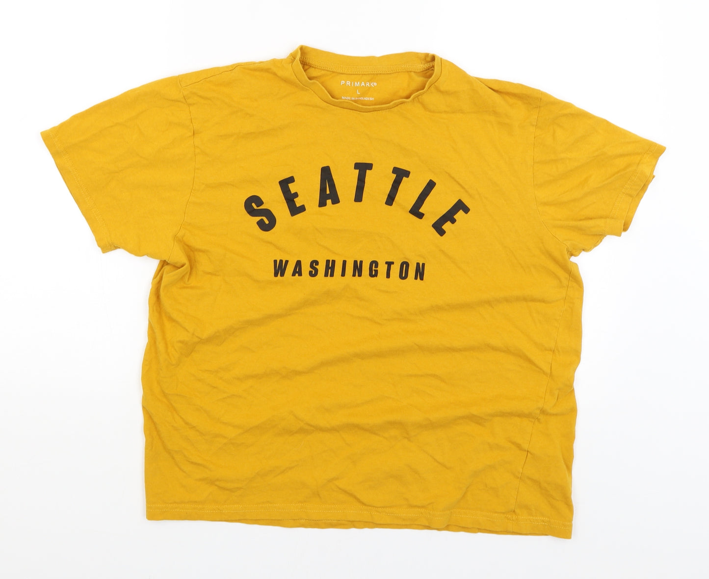 Primark Womens Yellow   Basic T-Shirt Size L  - Seattle Washington