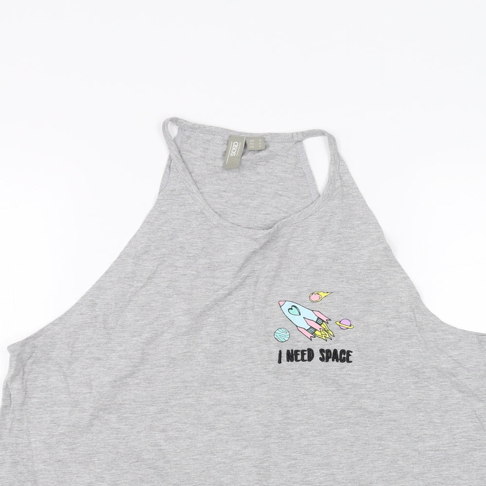 ASOS Womens Grey   Basic Tank Size S
