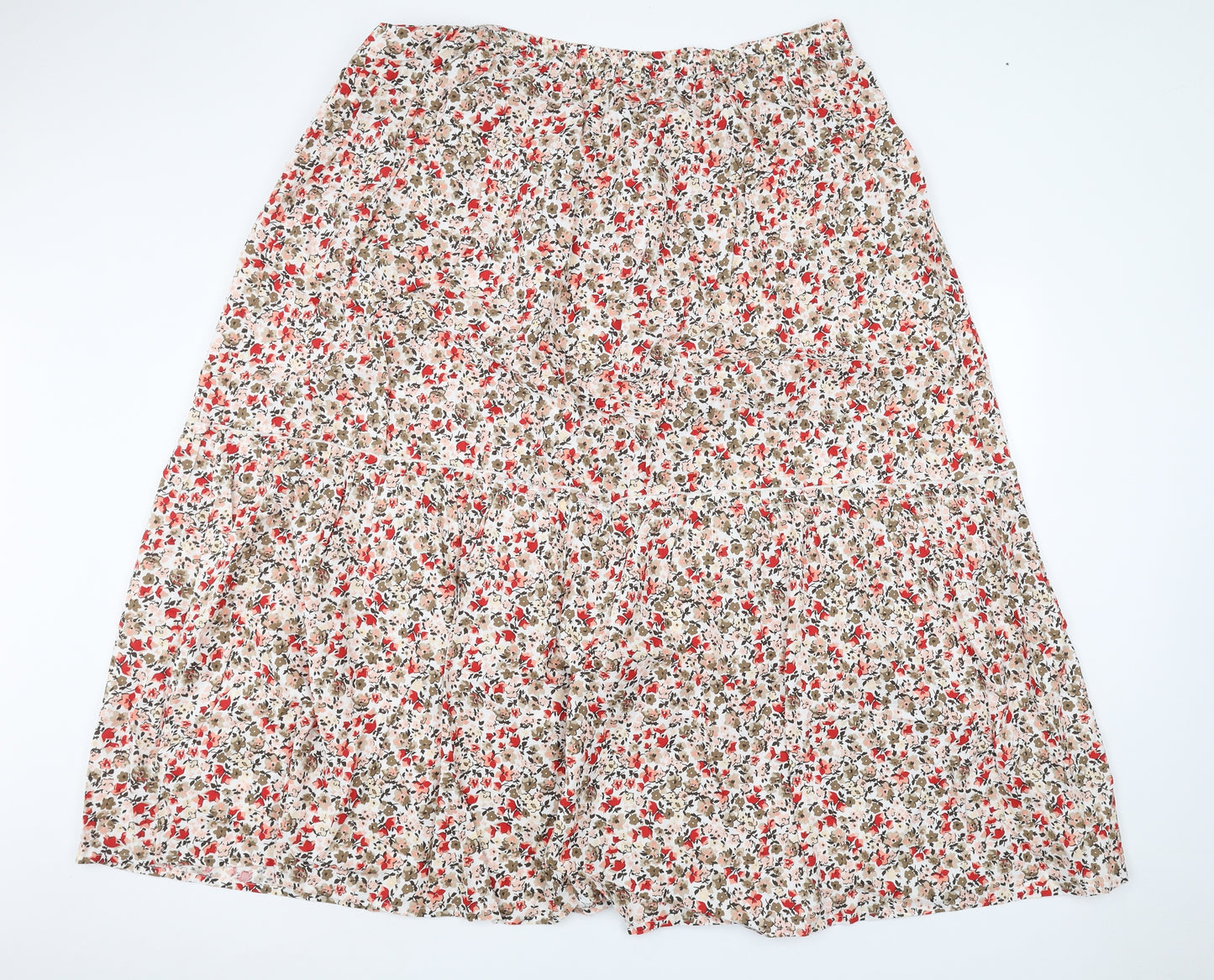 TU Womens Pink Floral  A-Line Skirt Size 24