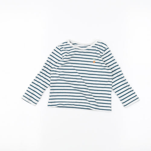 TU Baby White Striped  Basic T-Shirt Size 6-9 Months