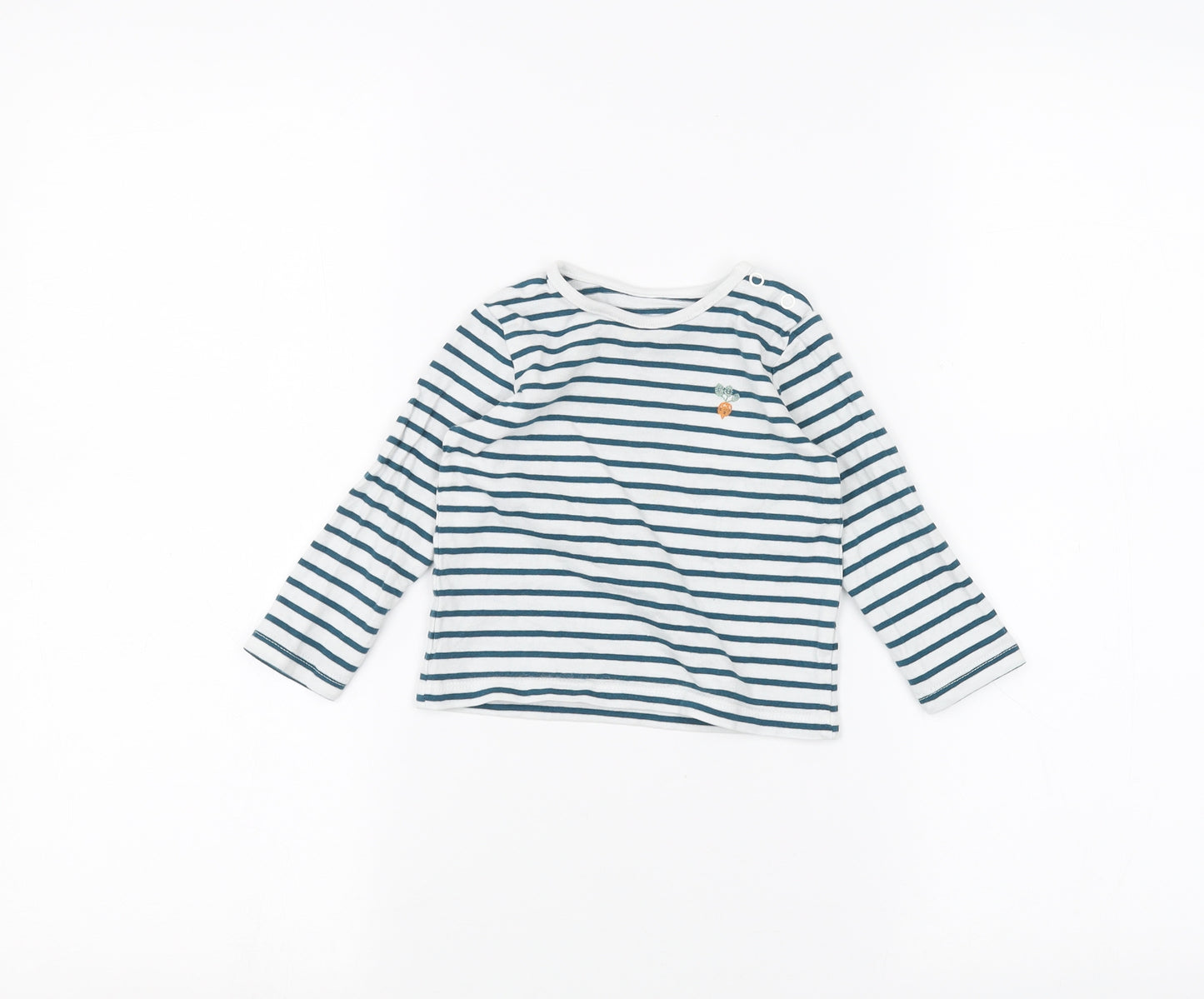 TU Baby White Striped  Basic T-Shirt Size 6-9 Months