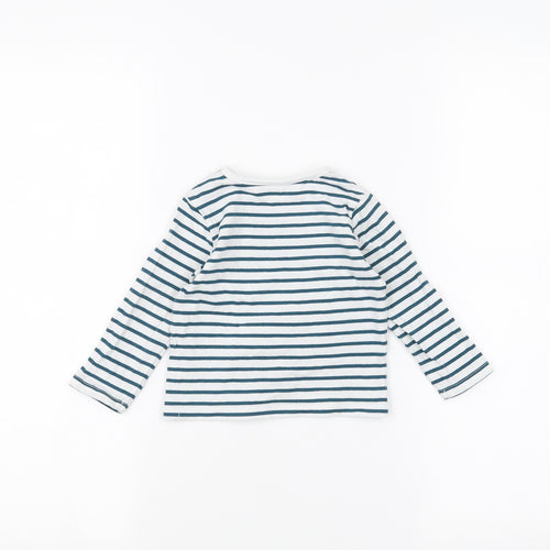 TU Baby White Striped  Basic T-Shirt Size 6-9 Months