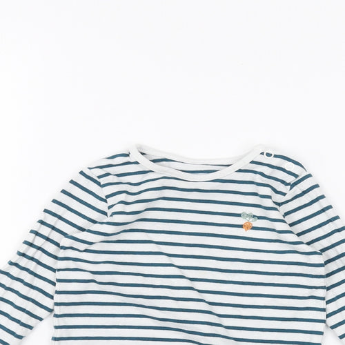 TU Baby White Striped  Basic T-Shirt Size 6-9 Months