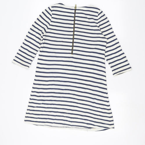 Topshop Womens White Striped  Pullover Jumper Size 8