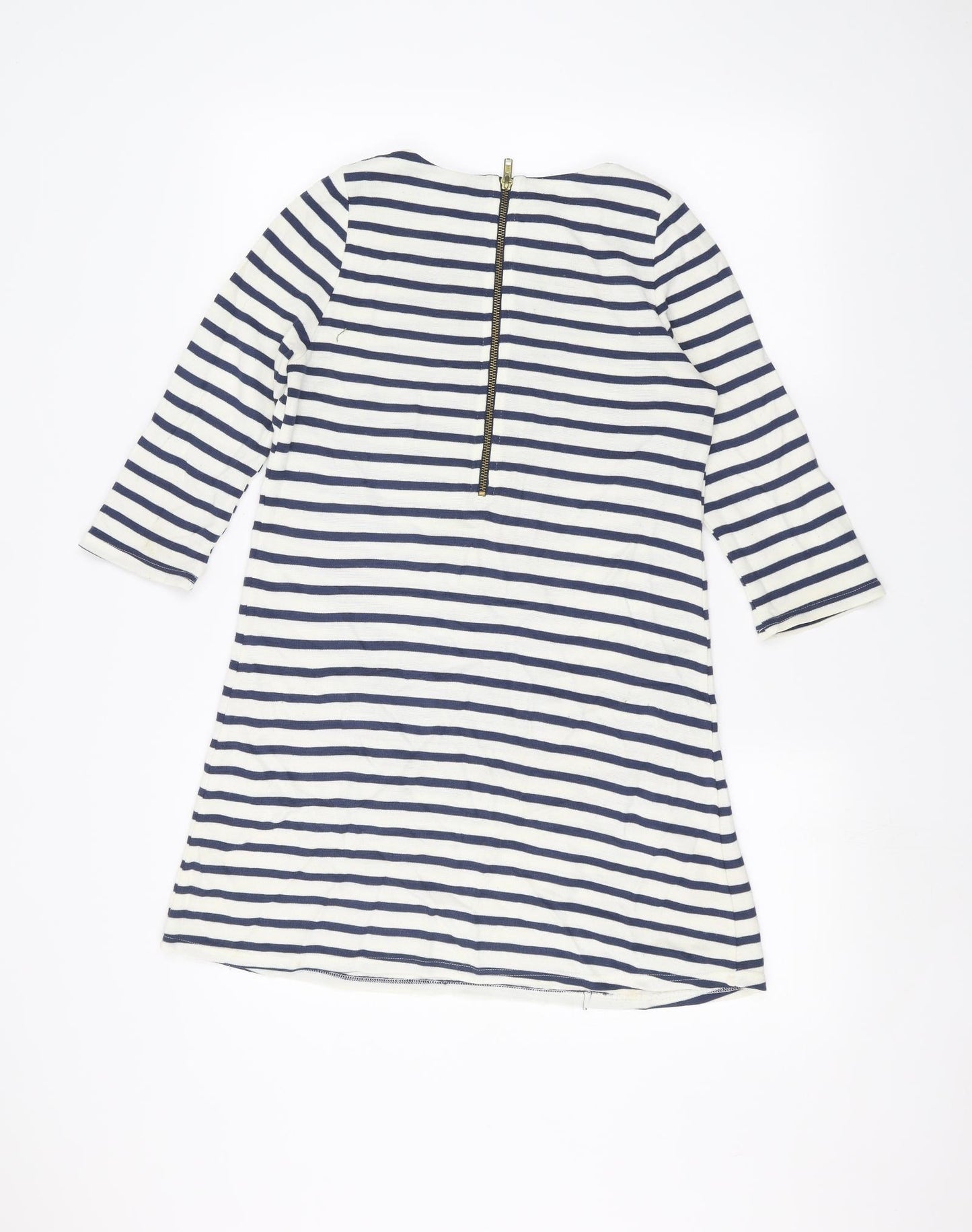 Topshop Womens White Striped  Pullover Jumper Size 8