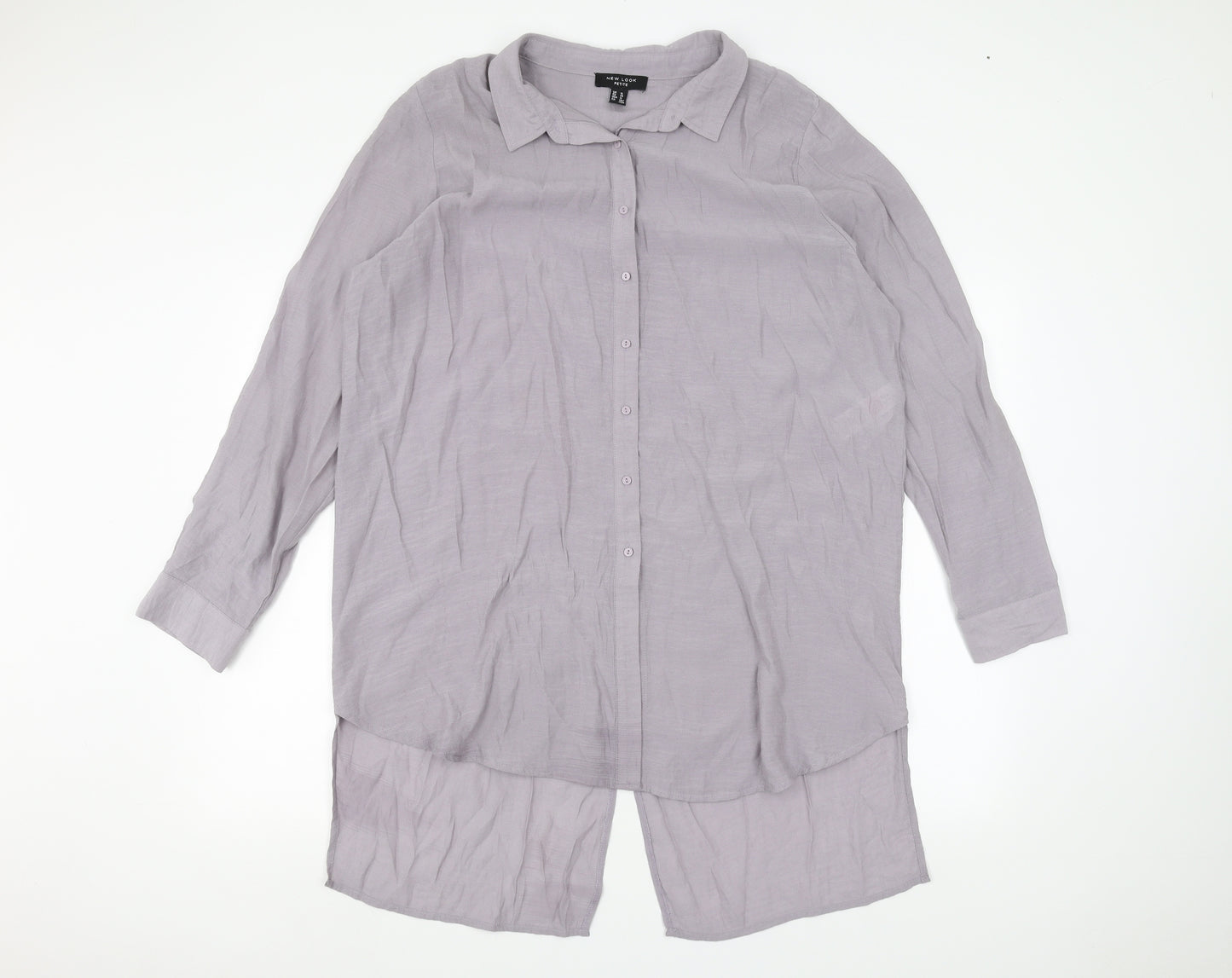 New Look Womens Purple   Basic Button-Up Size 16