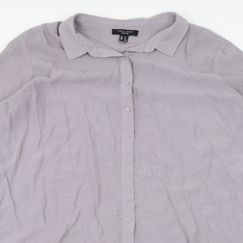 New Look Womens Purple   Basic Button-Up Size 16