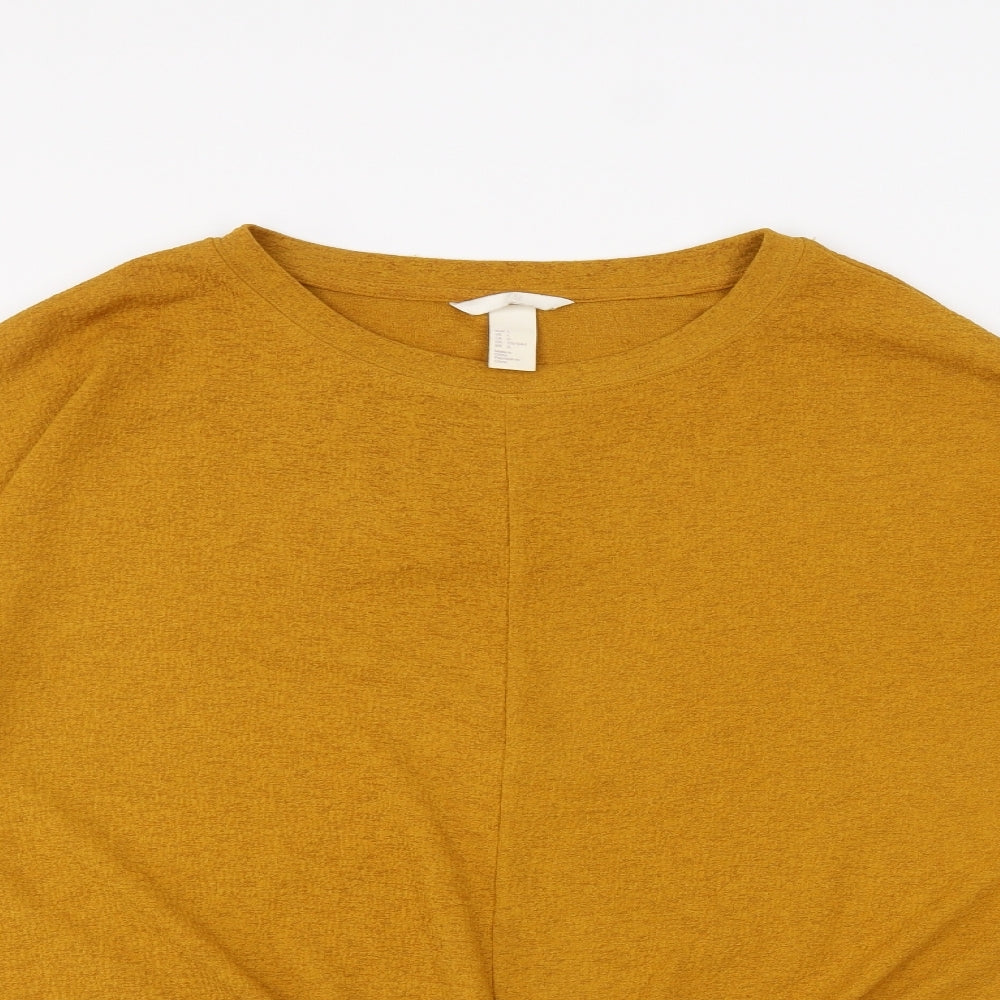 H&M Womens Yellow   Pullover Jumper Size L