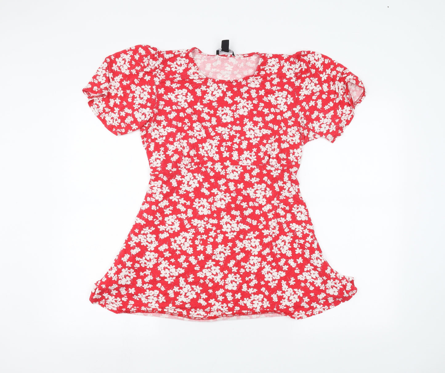 New Look Maternity Womens Red Floral  Basic T-Shirt Size 14