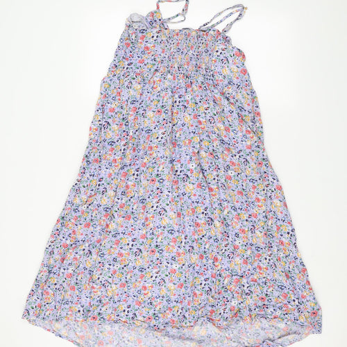 New Look Maternity Womens Purple Floral  A-Line  Size 14