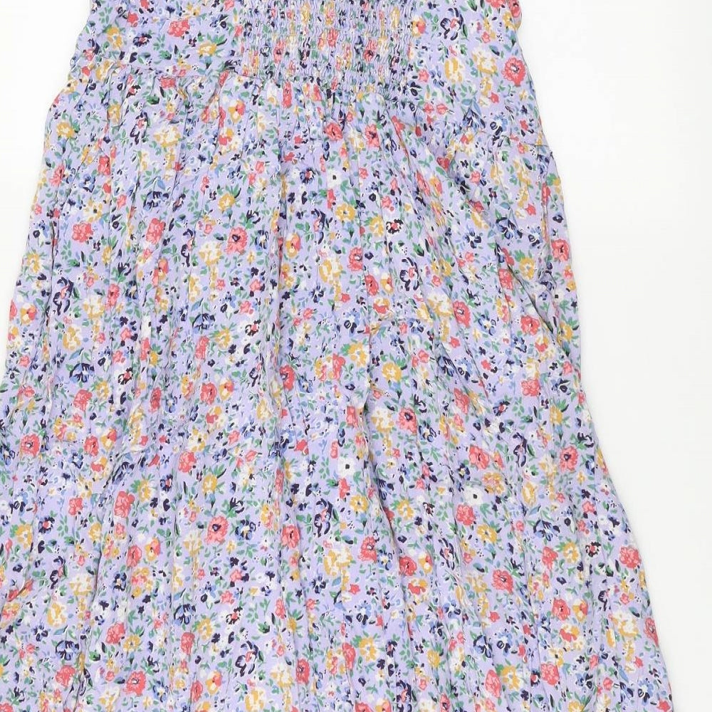 New Look Maternity Womens Purple Floral  A-Line  Size 14