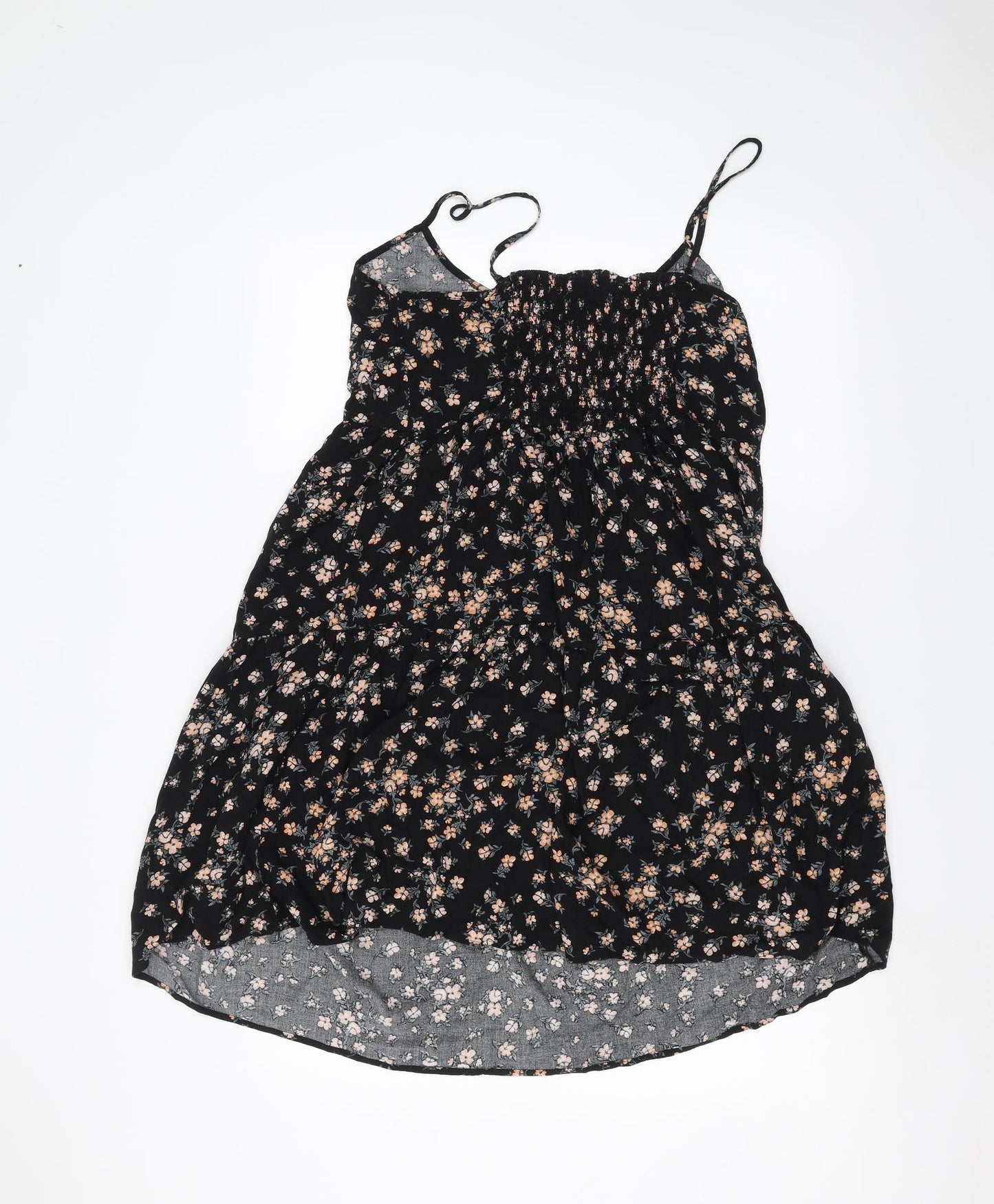 New Look Womens Black Floral  Basic Blouse Size 14