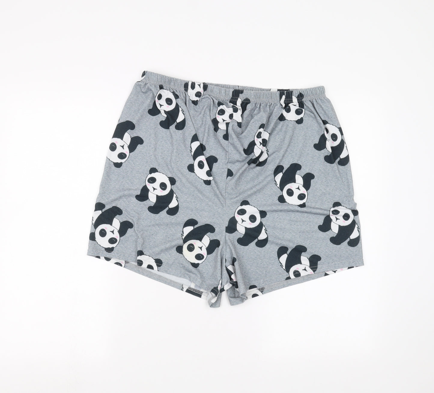 Boohoo Womens Grey   Sweat Shorts Size 16 - Panda