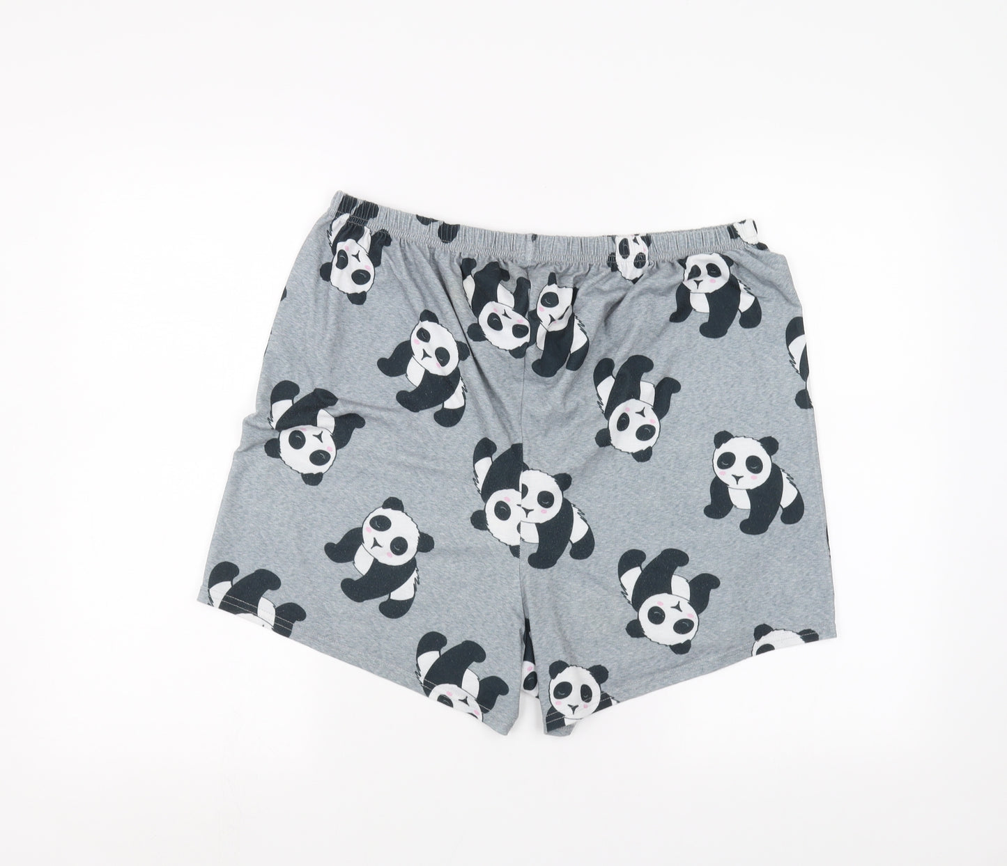 Boohoo Womens Grey   Sweat Shorts Size 16 - Panda