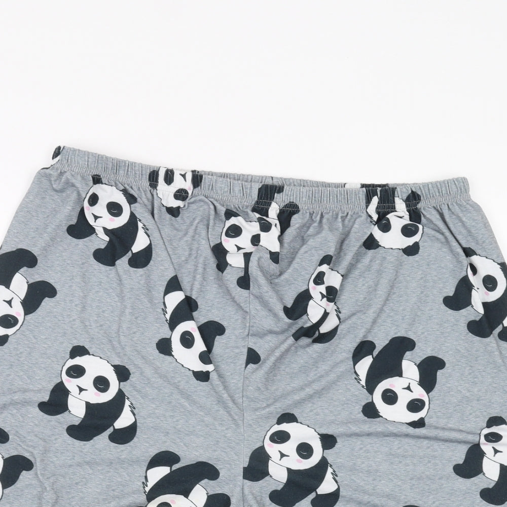 Boohoo Womens Grey   Sweat Shorts Size 16 - Panda