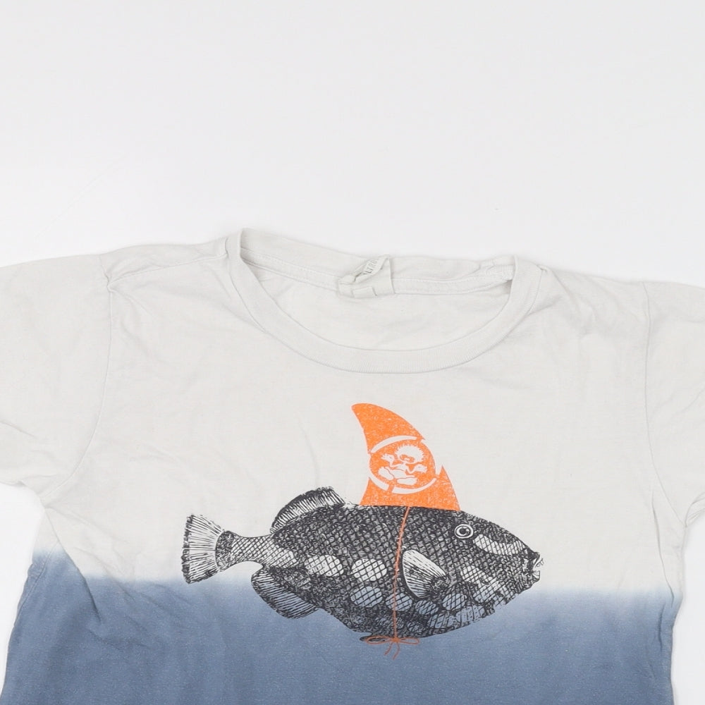 Saltrock Boys White   Basic T-Shirt Size 5-6 Years