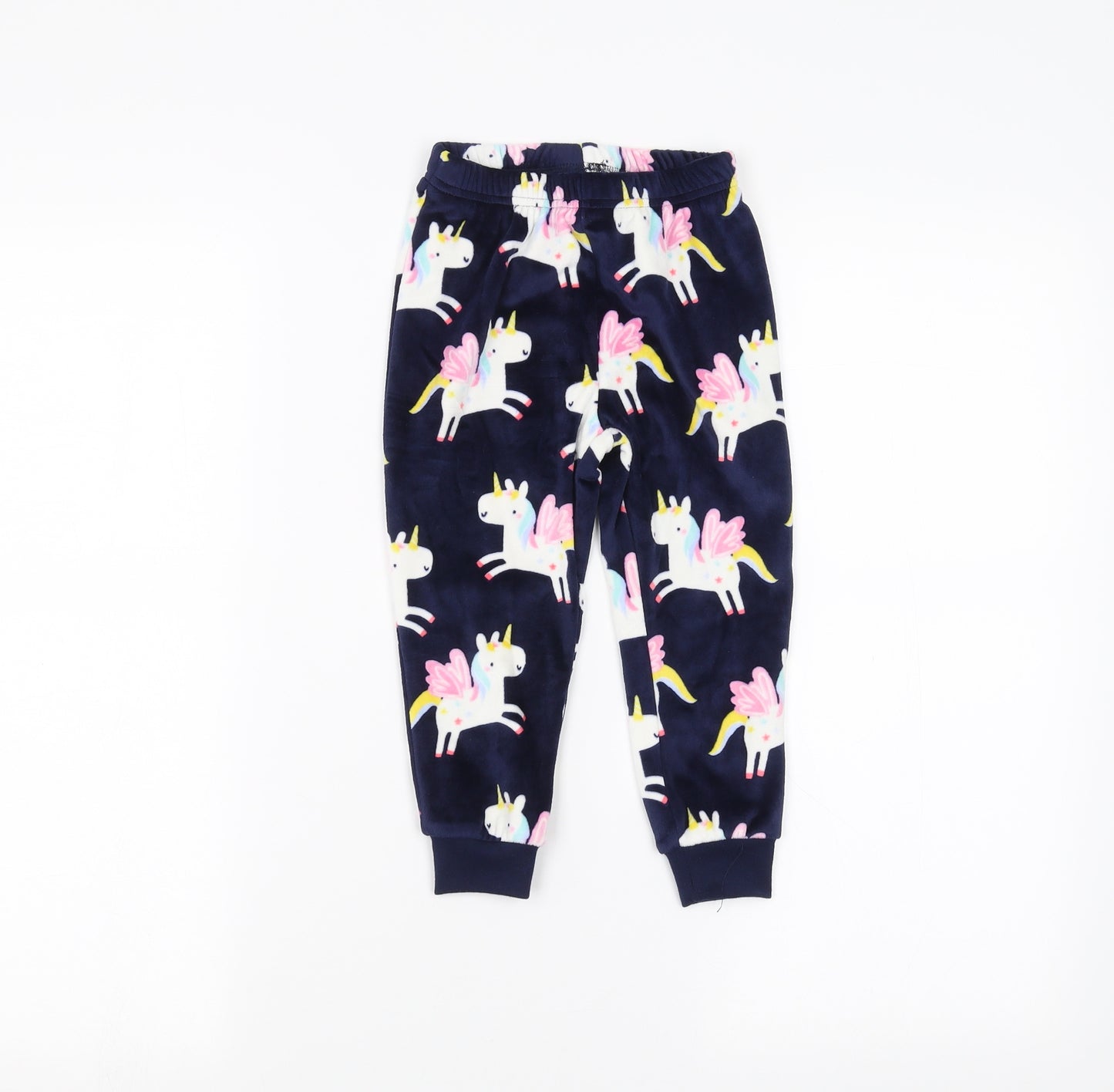 George Girls Blue   Sweatpants Trousers Size 2-3 Years - unicorn