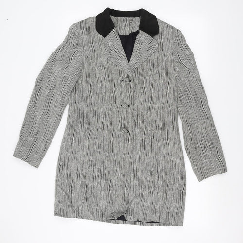 Gold Womens White Animal Print  Jacket  Size 10