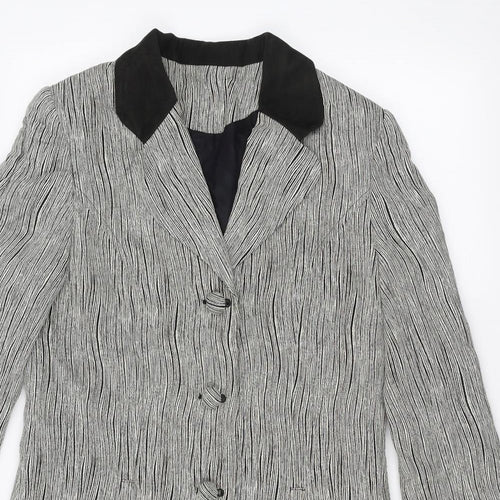Gold Womens White Animal Print  Jacket  Size 10