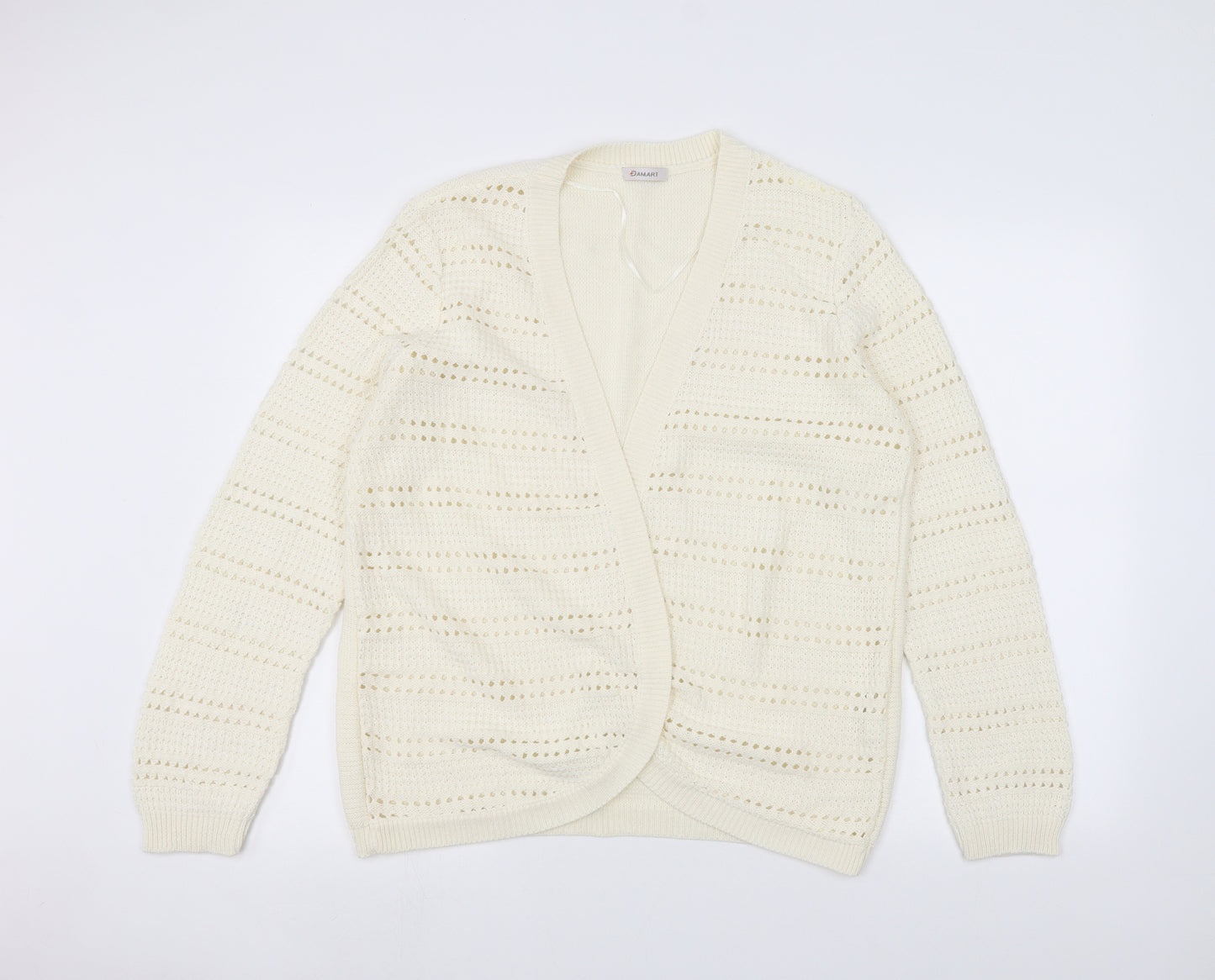 Damart Womens White   Cardigan Jumper Size 14