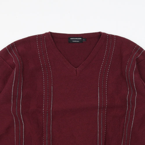 Lee Greenwood Mens Red   Pullover Jumper Size L